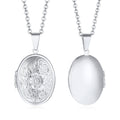 "Whispered Memories" Engraved Floral Locket Necklace